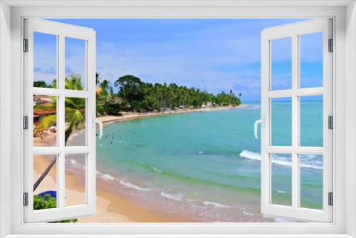 Fototapeta Naklejka Na Ścianę Okno 3D - Japaratinga, Alagoas, Brazil. Fantastic landscape. Great beach scene. Paradise beach with crystal water. Dream, peace, balance, inspiration.