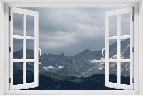 Fototapeta Naklejka Na Ścianę Okno 3D - Alpine Landscape In Cloudy Weather