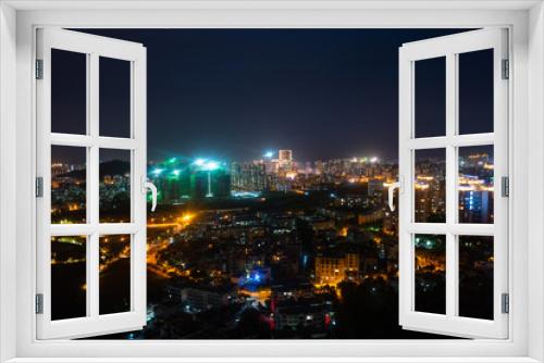Fototapeta Naklejka Na Ścianę Okno 3D - Modern City at Night