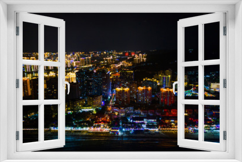Fototapeta Naklejka Na Ścianę Okno 3D - Night resort city