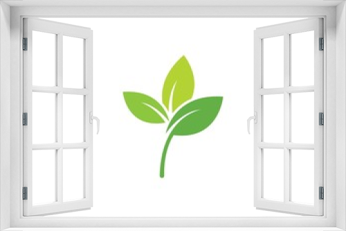 Fototapeta Naklejka Na Ścianę Okno 3D - green leaf logo vector