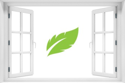 Fototapeta Naklejka Na Ścianę Okno 3D - green leaf logo vector