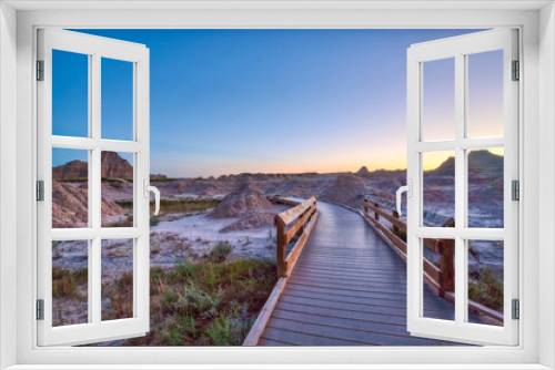 Fototapeta Naklejka Na Ścianę Okno 3D - Beautiful Scenery at Badlands National Park