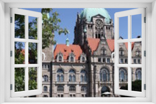 Fototapeta Naklejka Na Ścianę Okno 3D - Neues Rathaus in Hannover