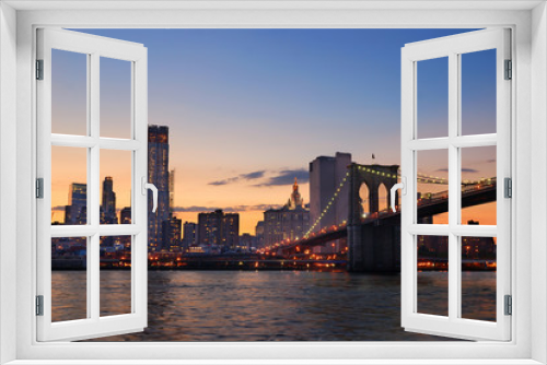 Fototapeta Naklejka Na Ścianę Okno 3D - New York City Manhattan skyline