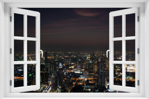 Fototapeta Naklejka Na Ścianę Okno 3D - Bangkok city at night