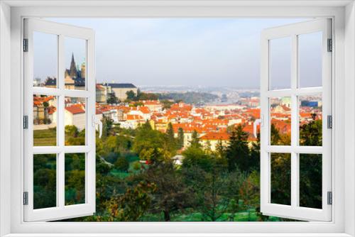 Fototapeta Naklejka Na Ścianę Okno 3D - Rooftop View of Prague