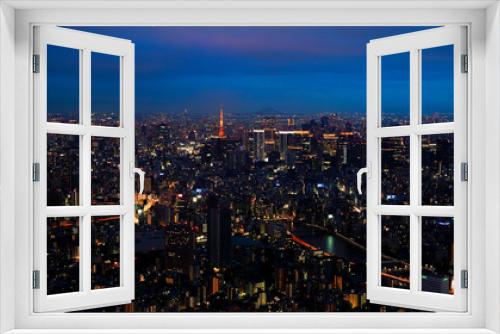 Fototapeta Naklejka Na Ścianę Okno 3D - Tokio de Noche