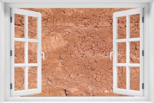Fototapeta Naklejka Na Ścianę Okno 3D - house mud texture