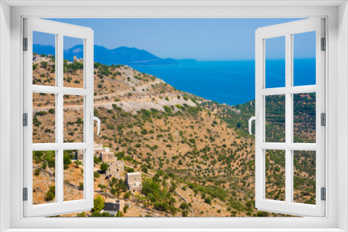 Fototapeta Naklejka Na Ścianę Okno 3D - Beautiful mediterranean sea coast on Peloponnese peninsula, Greece, costal landscape