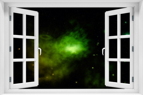 Fototapeta Naklejka Na Ścianę Okno 3D - Star field in space and a nebulae. 3D rendering