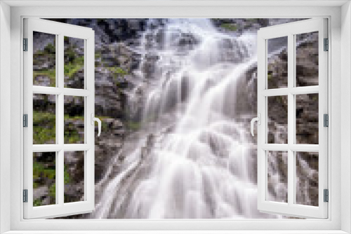 Fototapeta Naklejka Na Ścianę Okno 3D - Waterfall in Transfagarasan mountains , Romania 
