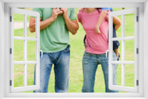 Couple giving piggyback ride