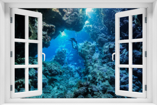 Fototapeta Naklejka Na Ścianę Okno 3D - Caves of Claudia Reef at the Red Sea, Egypt