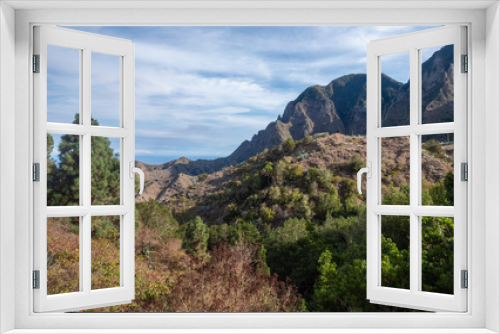 Fototapeta Naklejka Na Ścianę Okno 3D - view of la gomera canarias mountain