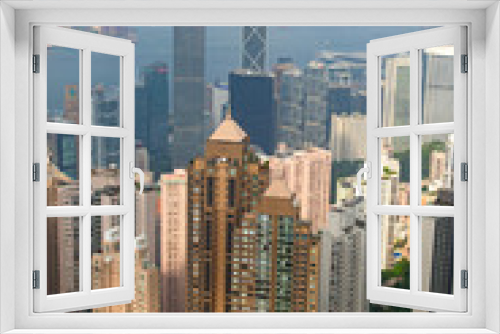 Fototapeta Naklejka Na Ścianę Okno 3D - Hong Kong. View from the Peak