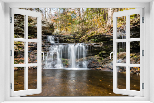 Fototapeta Naklejka Na Ścianę Okno 3D - R. B. Ricketts Waterfall in Ricketts Glen State Park of Pennsylvania