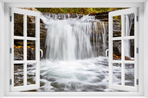 Fototapeta Naklejka Na Ścianę Okno 3D - Natural Dam Waterfall