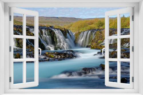 Fototapeta Naklejka Na Ścianę Okno 3D - Bruarfoss, Island