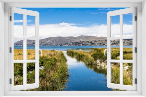 Fototapeta Naklejka Na Ścianę Okno 3D - Canal on lake Titicaca