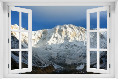 Fototapeta Naklejka Na Ścianę Okno 3D - Morning panoramic view of Mount Annapurna