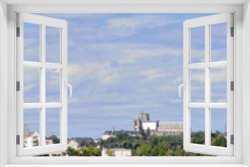 Fototapeta Naklejka Na Ścianę Okno 3D - Vue de Bourges et sa cathédrale à partir du lac d'Auron