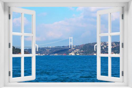 Fototapeta Naklejka Na Ścianę Okno 3D - View of Istanbul Bosphorus and Rumeli Hisari town