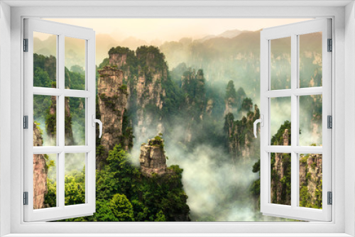 Fototapeta Naklejka Na Ścianę Okno 3D - Zhangjiajie Wulingyuan