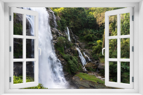 Fototapeta Naklejka Na Ścianę Okno 3D - Waterfall river landscape