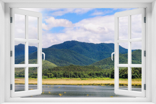 Fototapeta Naklejka Na Ścianę Okno 3D - Lakes Mountains panorama