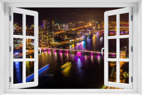 Fototapeta Naklejka Na Ścianę Okno 3D - Danang city views by night, in Vietnam