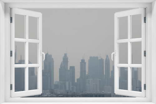 Fototapeta Naklejka Na Ścianę Okno 3D - view on cityand skyscrapers, Burj Dubai, United Arab Emirates