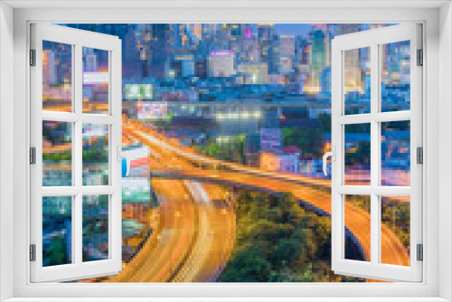 Fototapeta Naklejka Na Ścianę Okno 3D - Cityscapes of Bangkok city in Thailand