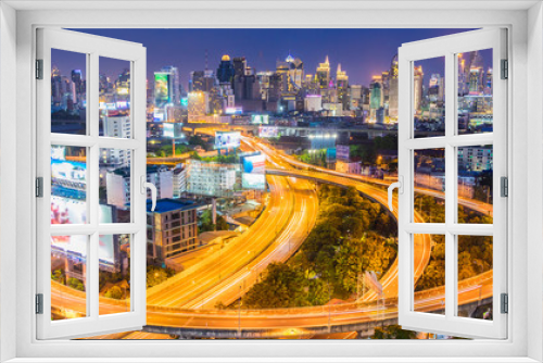 Fototapeta Naklejka Na Ścianę Okno 3D - Cityscapes of Bangkok city in Thailand