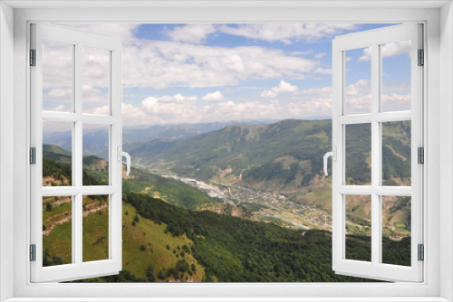 Fototapeta Naklejka Na Ścianę Okno 3D - Closeup mountains scenes in national park Dombai, Caucasus, Russia