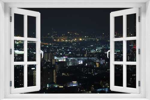 Fototapeta Naklejka Na Ścianę Okno 3D - 冬の名古屋市の夜景