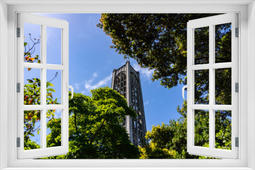 Fototapeta Naklejka Na Ścianę Okno 3D - The tower and belfry of Nelson Anglican Cathedral, Nelson, New Zealand,