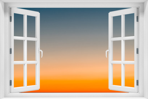 Fototapeta Naklejka Na Ścianę Okno 3D - Sky gradient from blue to orange sunset