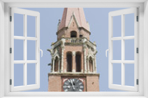 Fototapeta Naklejka Na Ścianę Okno 3D - catholic church belfry in Cacica, Romania