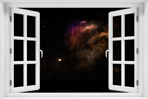 Fototapeta Naklejka Na Ścianę Okno 3D - Being shone nebula. 3D rendering