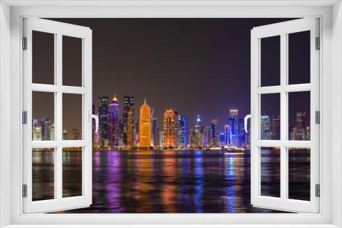 Fototapeta Naklejka Na Ścianę Okno 3D - Doha citi view. Qatar.