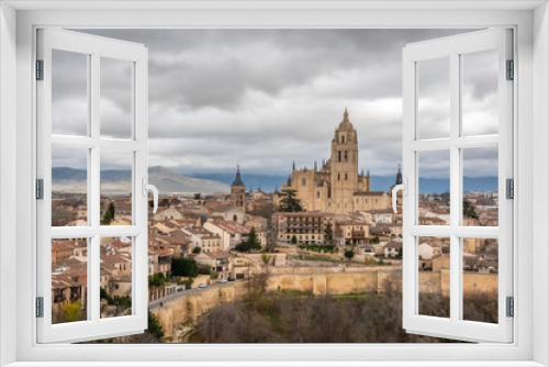 Fototapeta Naklejka Na Ścianę Okno 3D - Skyline of the city of Segovia, Castile-Leon, Spain