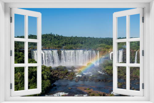 Fototapeta Naklejka Na Ścianę Okno 3D - iguaçu falls and rainbow