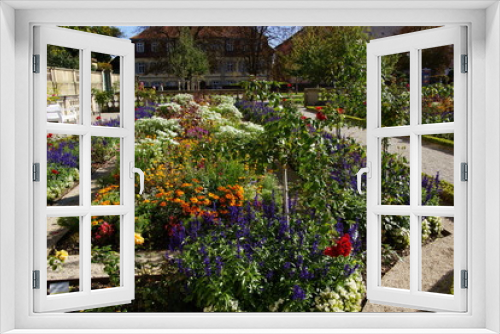 Fototapeta Naklejka Na Ścianę Okno 3D - Blumen im Garten