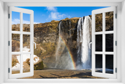 Fototapeta Naklejka Na Ścianę Okno 3D - Seljalandsfoss Wasserfall in Island