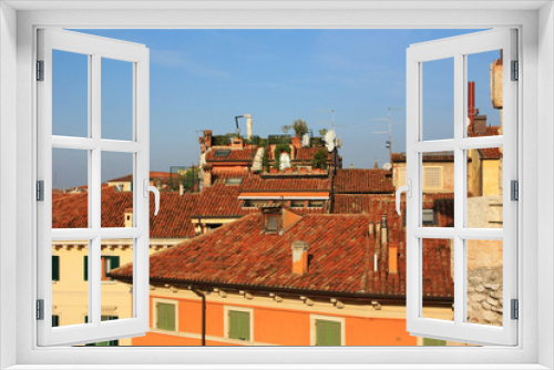 Fototapeta Naklejka Na Ścianę Okno 3D - Roofs of italian houses