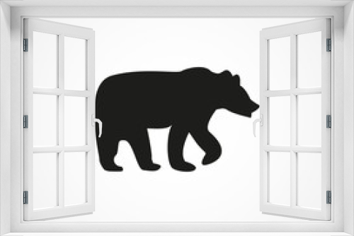 Fototapeta Naklejka Na Ścianę Okno 3D - bear icon vector. bear vector graphic illustration