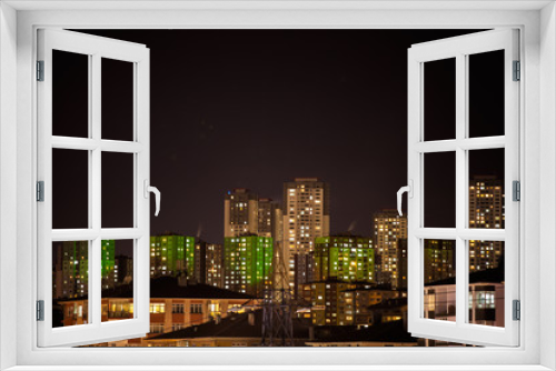 Fototapeta Naklejka Na Ścianę Okno 3D - city night