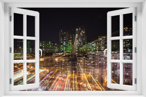 Fototapeta Naklejka Na Ścianę Okno 3D - city lights