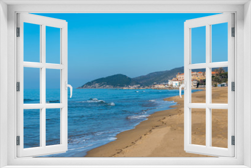 Fototapeta Naklejka Na Ścianę Okno 3D - Beach on the Southern Italian Mediterranean Coast on a Sunny Day
